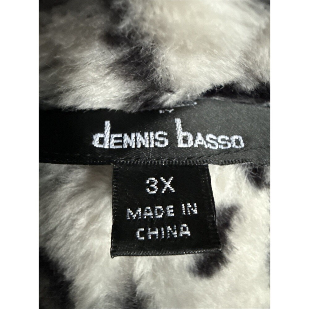 ?Vintage Dennis Basso Women's Plus Faux Fur Tiger Chinchilla Reversible Coat 3X - Picture 7 of 10
